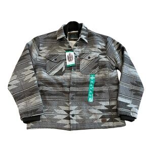 Jachs New York Men's Wool Blend Sherpa Lined Shirt Jacket NWT